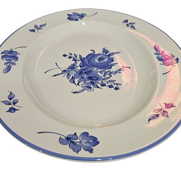 Spode Rochelle Oval Platter 16" blue white floral England stoneware vintage 2000 - Picture 2 of 7